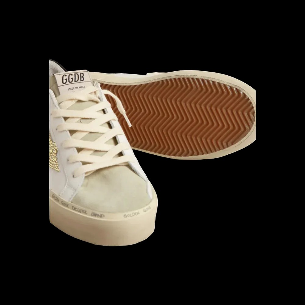 Golden Goose Hi Star With Swarovski Crystal Star And Black Heel Tab - HypeFly India View 4
