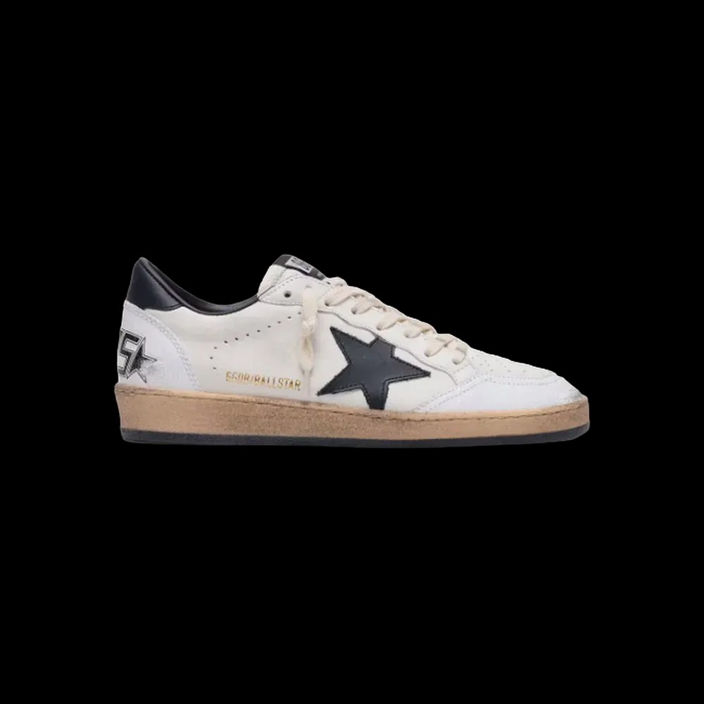 Golden Goose Ball Star In Nappa With Black Star And Black Heel Tab - HypeFly India View 1
