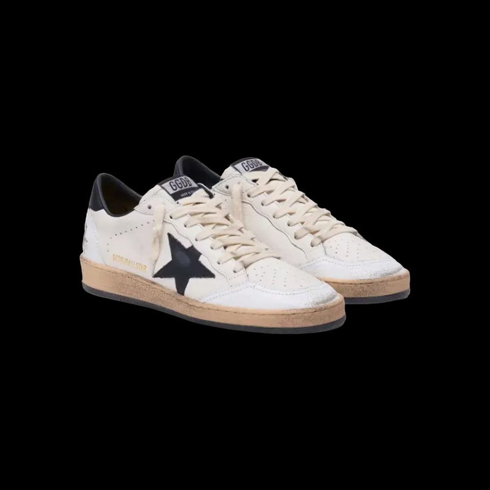 Golden Goose Ball Star In Nappa With Black Star And Black Heel Tab - HypeFly India View 3