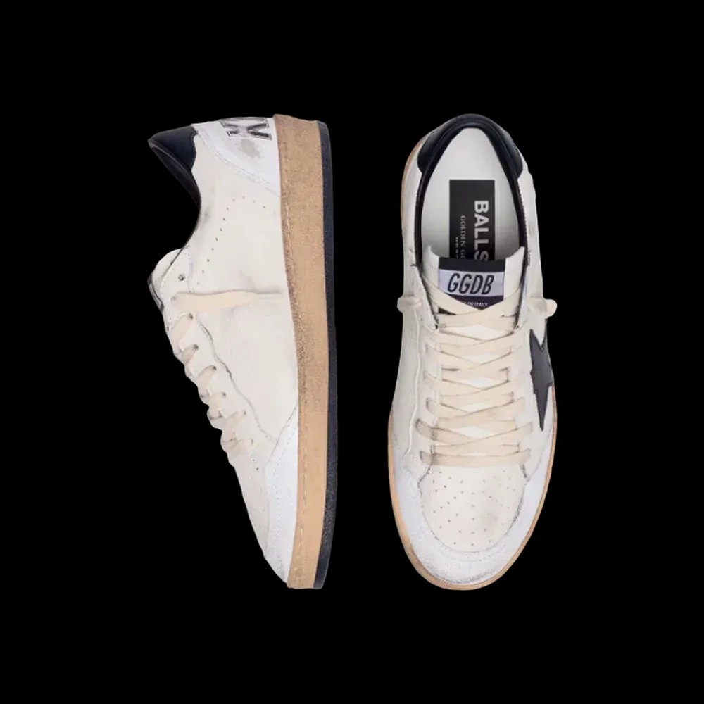 Golden Goose Ball Star In Nappa With Black Star And Black Heel Tab - HypeFly India View 2