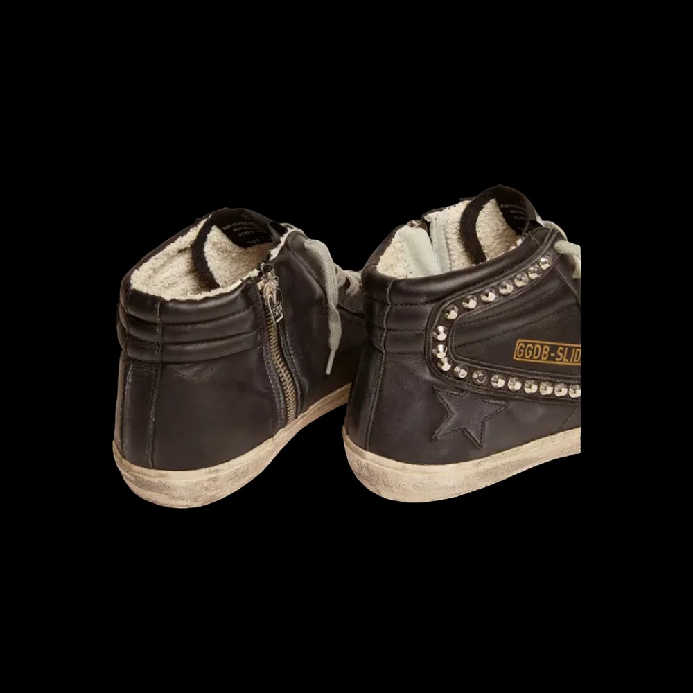 Golden Goose Slide Black With Studs - HypeFly India View 4