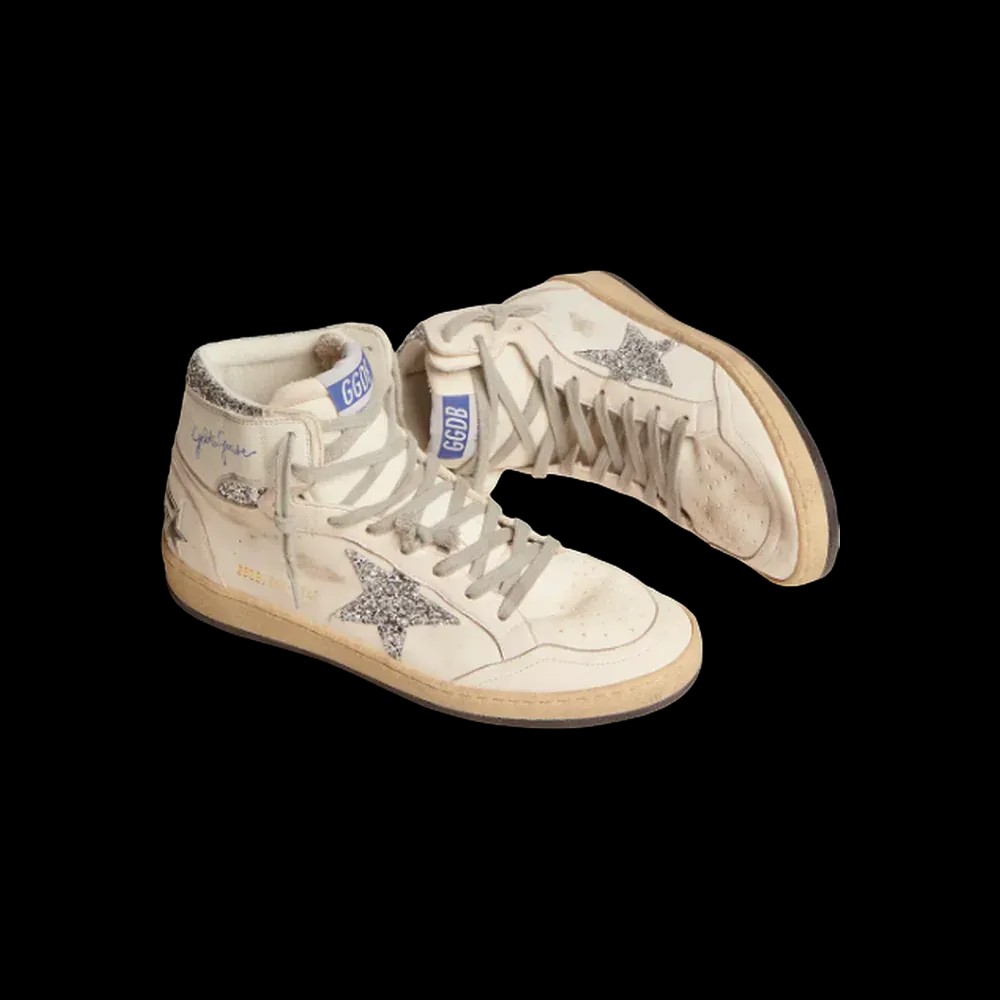 Golden Goose Sky-Star With Signature On The Ankle And Silver Inserts - HypeFly India View 2