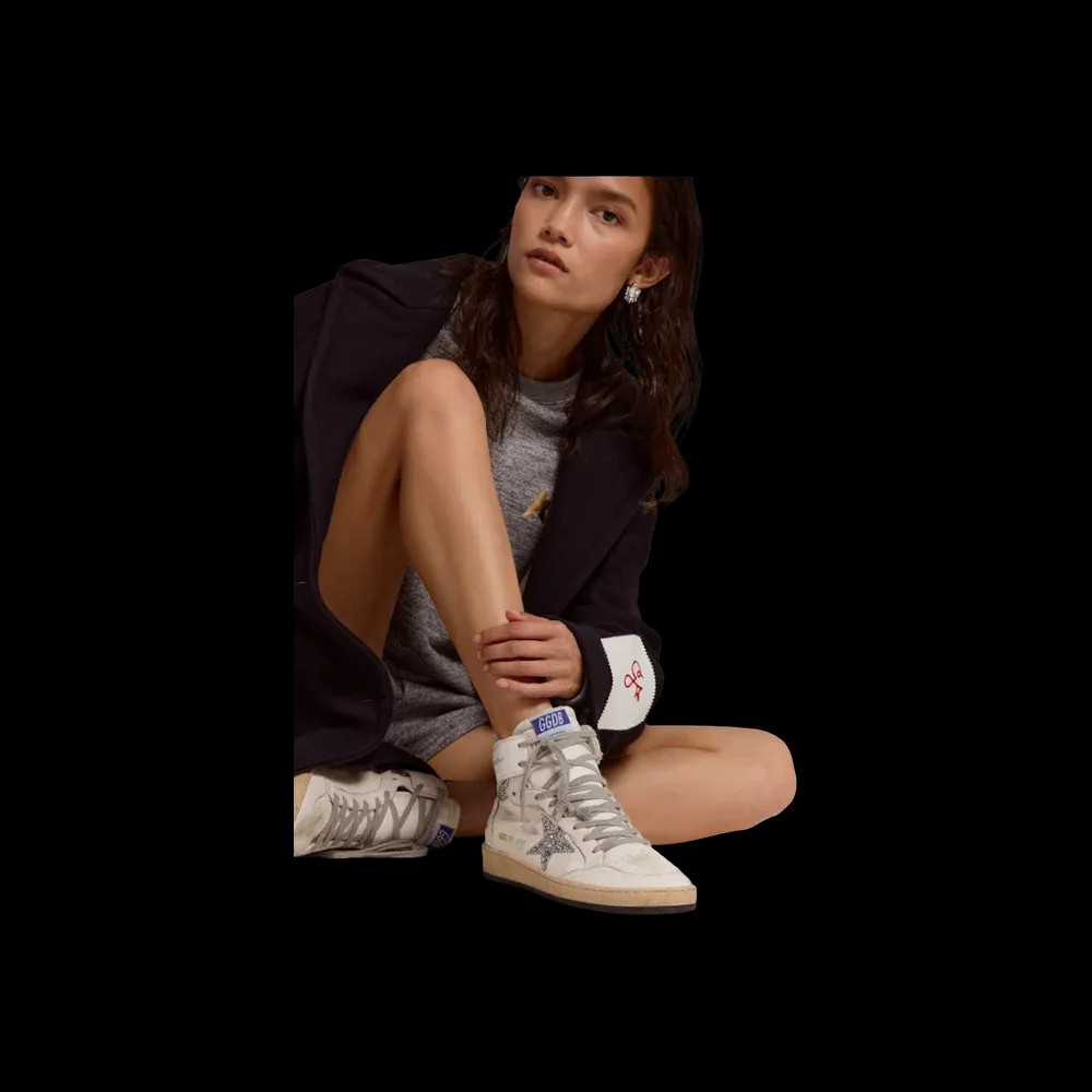 Golden Goose Sky-Star With Signature On The Ankle And Silver Inserts - HypeFly India View 4