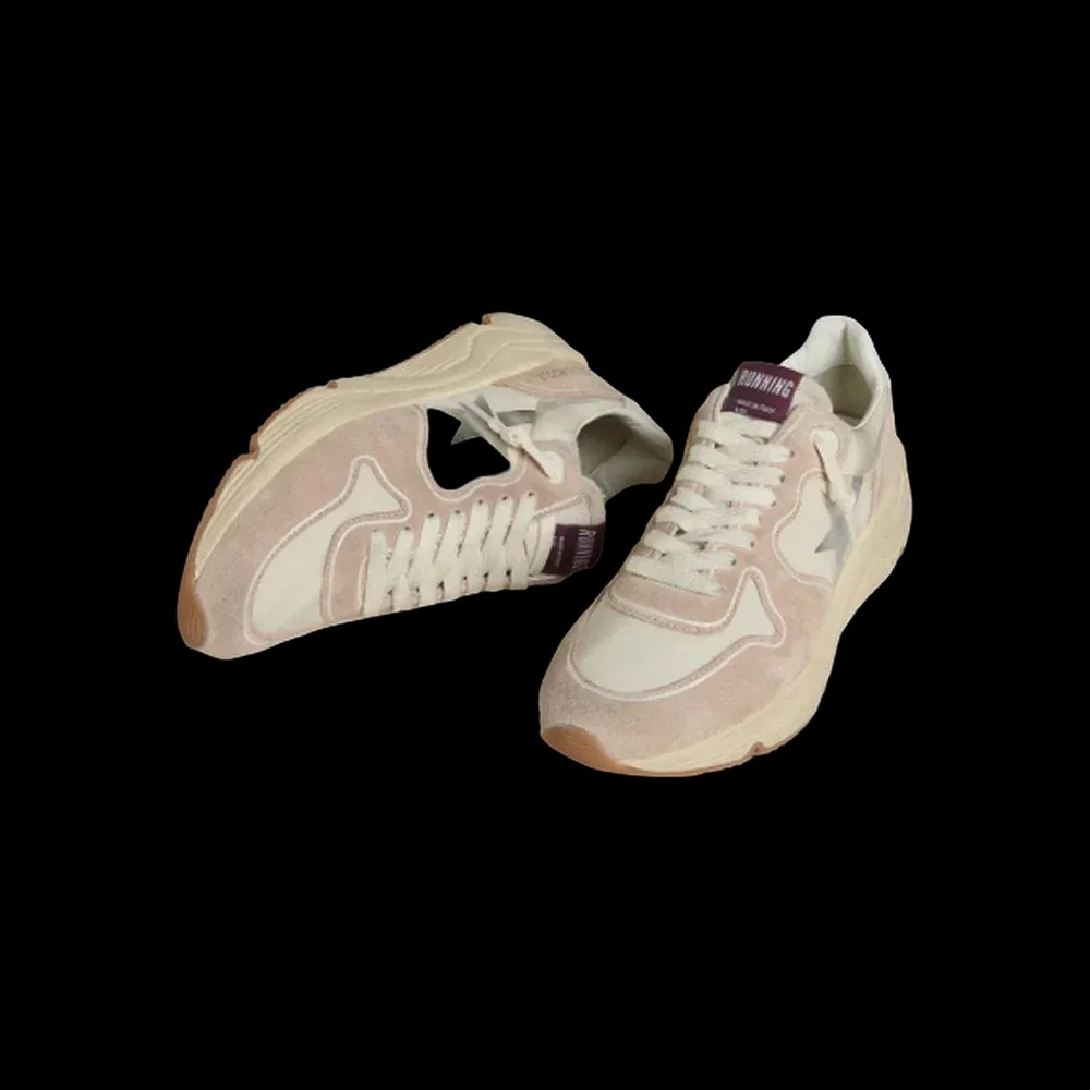 Golden Goose Running Sole In Nylon And Suede With Silver Printed Star - HypeFly India View 4