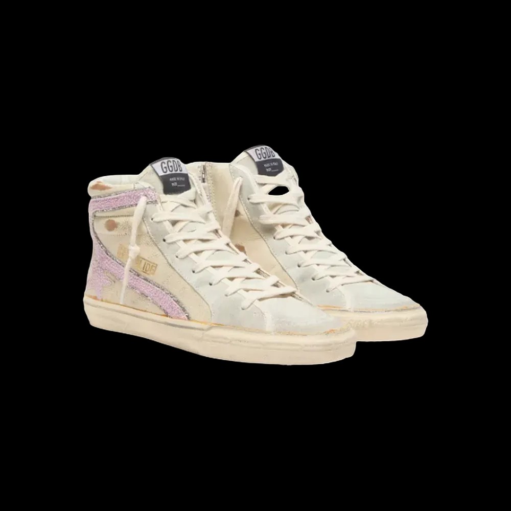 Golden Goose Slide In Beige With Pink Metallic Leather Star And Flash - HypeFly India View 2