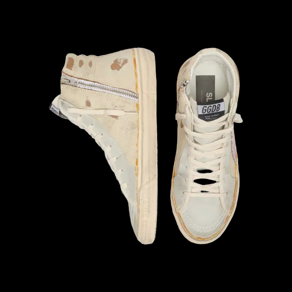 Golden Goose Slide In Beige With Pink Metallic Leather Star And Flash - HypeFly India View 3