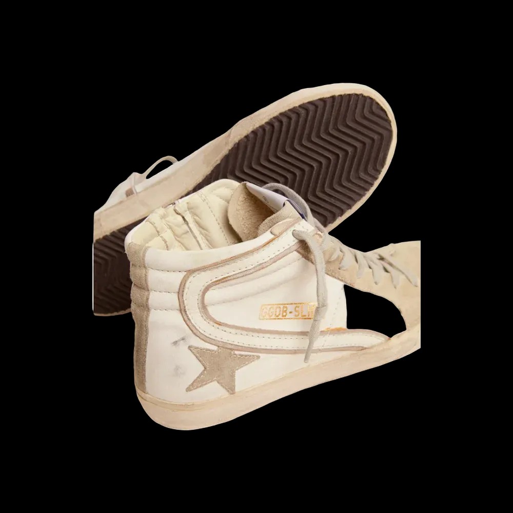 Golden Goose Slide With Ice-Gray Suede Star And White Flash - HypeFly India View 2