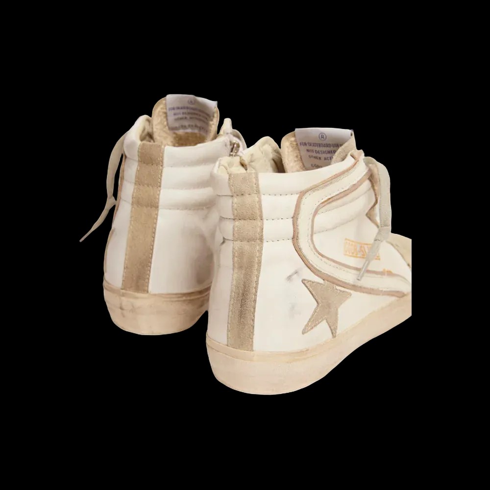 Golden Goose Slide With Ice-Gray Suede Star And White Flash - HypeFly India View 4