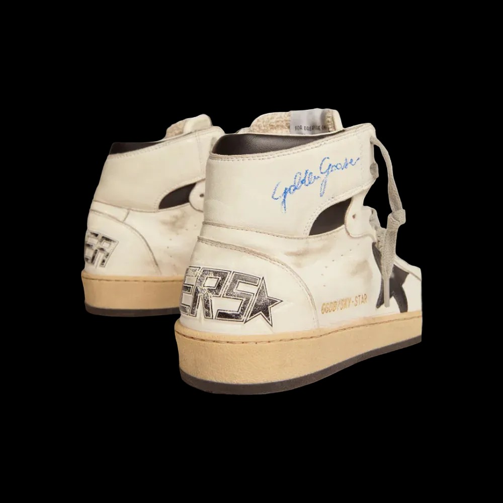 Golden Goose Sky-Star With Signature On The Ankle And Black Inserts - HypeFly India View 2