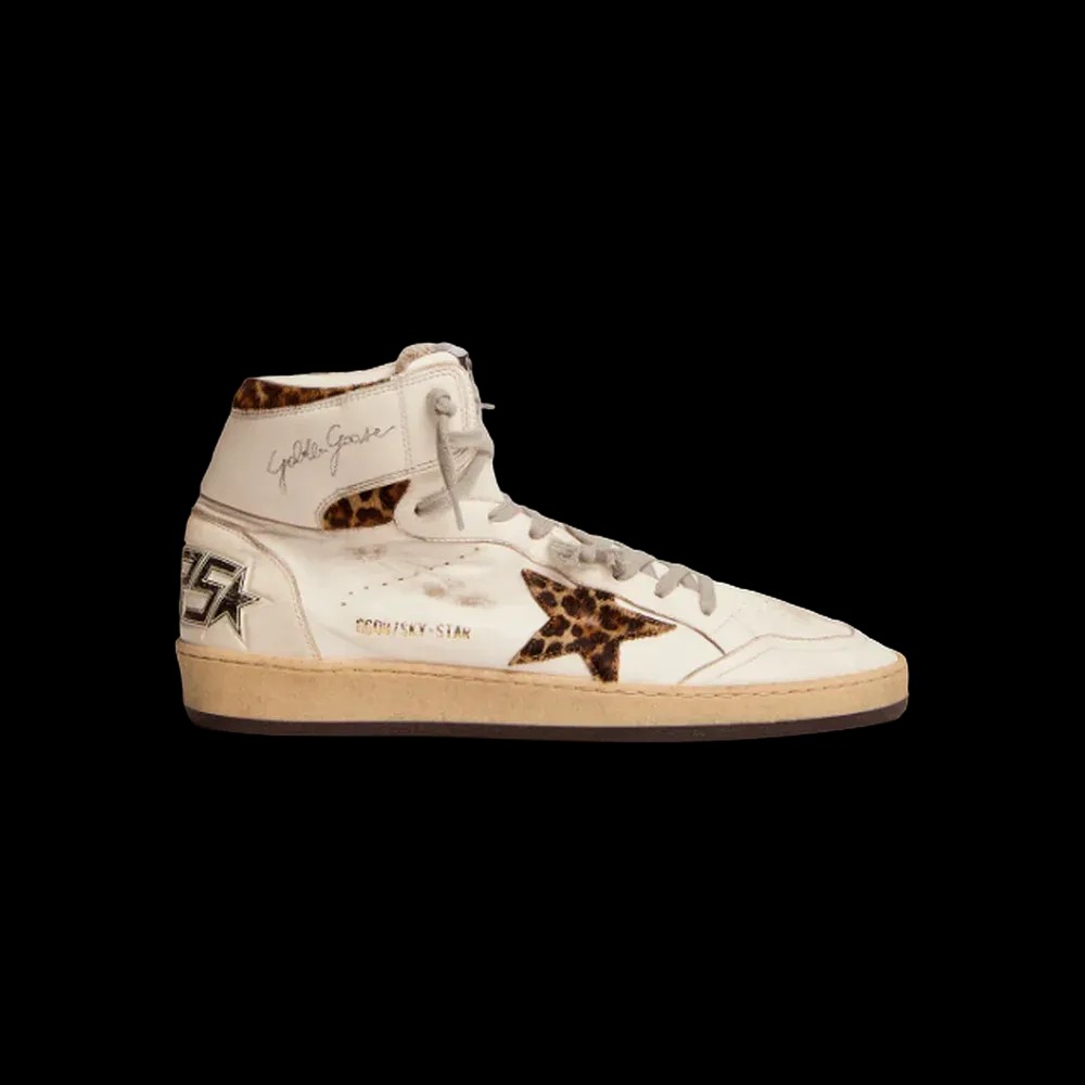 Golden Goose Sky-Star With Signature And Leopard Print Pony Skin Inserts - HypeFly India View 1