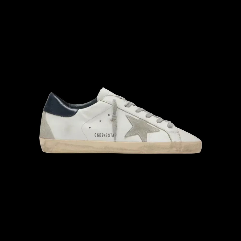 Golden Goose Super-Star With Suede Star And Blue Heel Tab - HypeFly India View 1