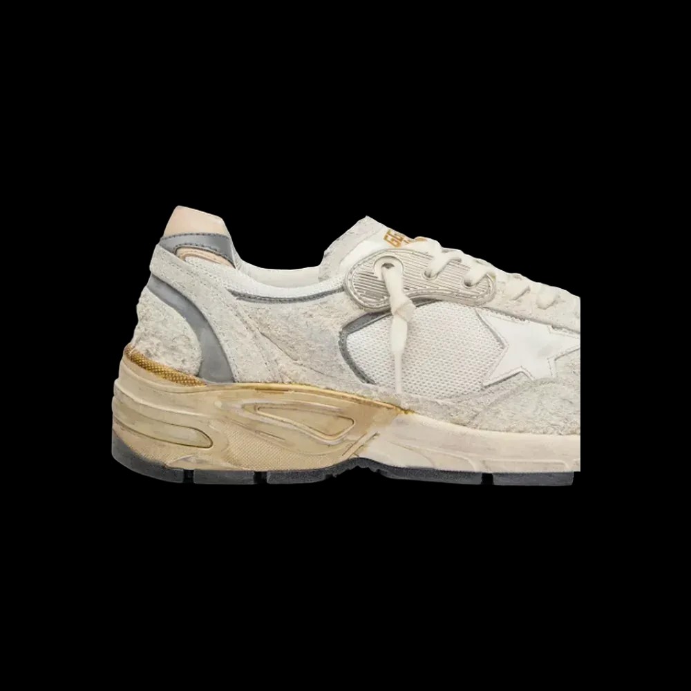 Golden Goose Dad-Star In Suede And Mesh With White Leather Star - HypeFly India View 4