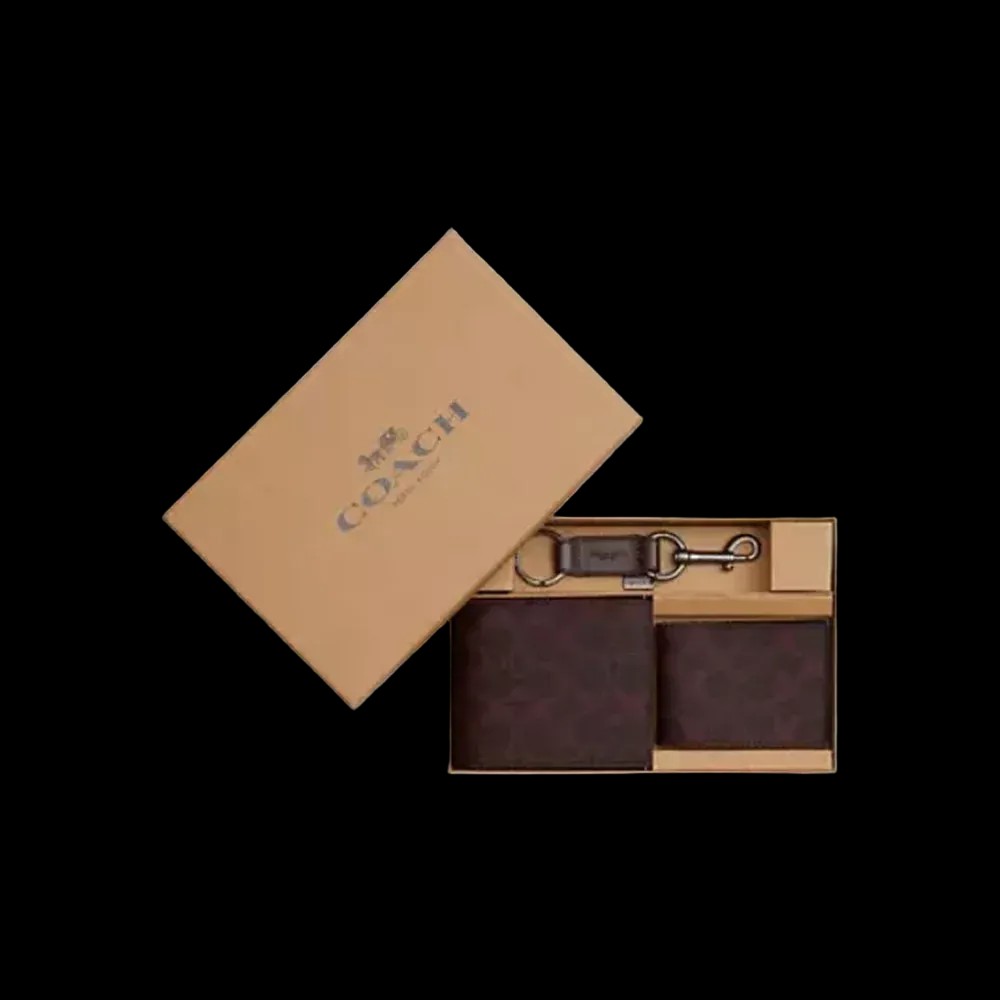Coach Boxed 3-In-1 Wallet Gift Set In Signature Canvas - HypeFly India View 2