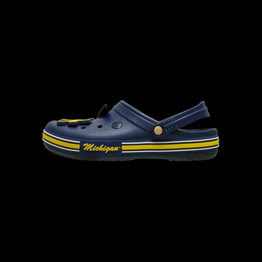 NCAA X Crocs Classic CrocBand Clog 'Michigan' - HypeFly India View 5