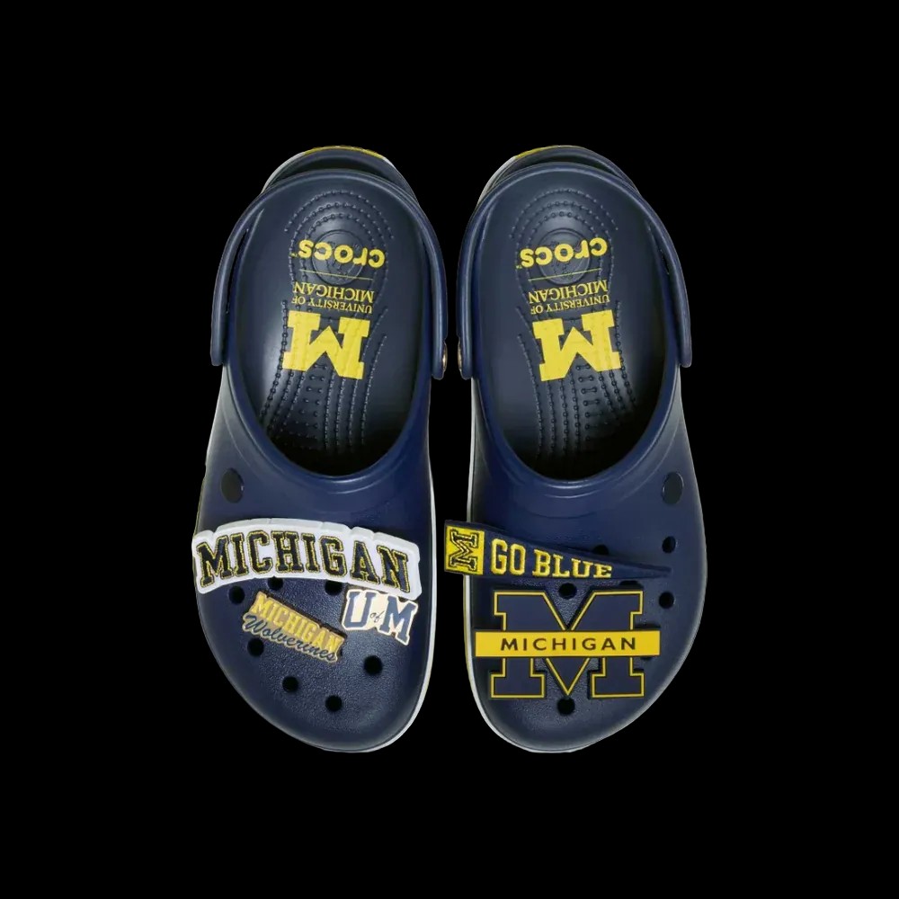 NCAA X Crocs Classic CrocBand Clog 'Michigan' - HypeFly India View 3