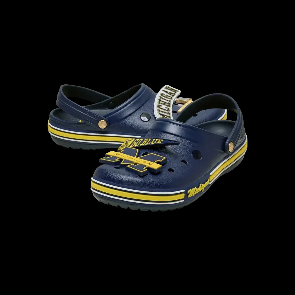 NCAA X Crocs Classic CrocBand Clog 'Michigan' - HypeFly India View 4