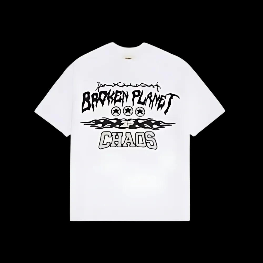 Broken Planet Chaos T-shirt Snow White - HypeFly India View 1