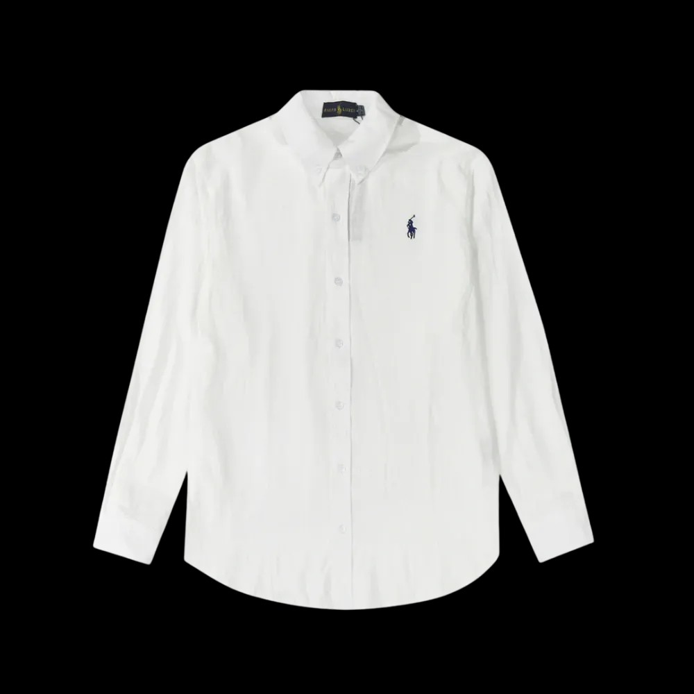 Polo Ralph Lauren Button-Down Collar Cotton Shirt White - HypeFly India View 1