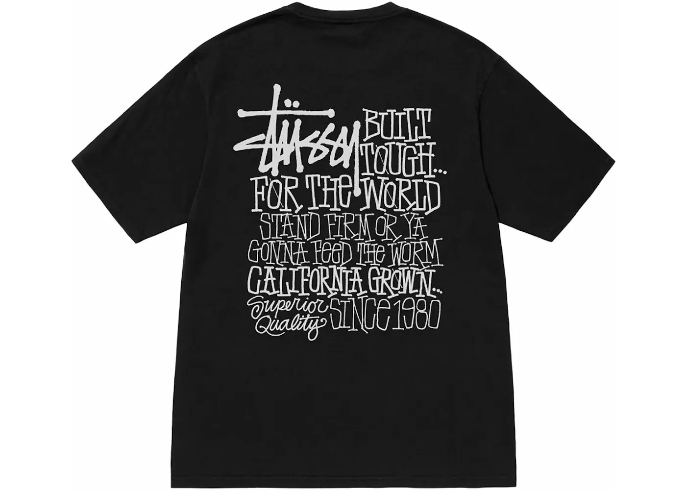 Stussy California Grown Tee Pigment Dyed Black - HypeFly India View 1
