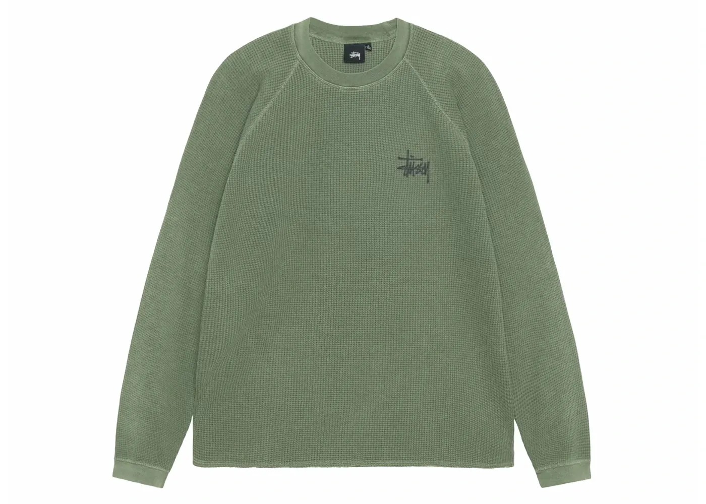 Stussy Raglan Thermal LS Crew Pine - HypeFly India View 1