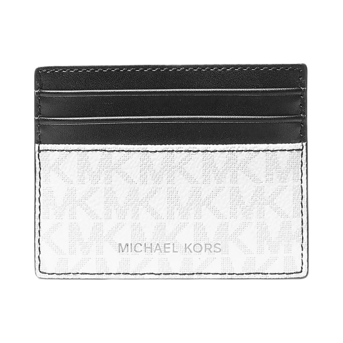 Michael Kors Cooper Signature Logo Card Case Bright Wht - HypeFly India View 1