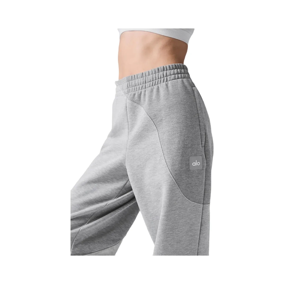 Alo Make Waves Sweatpant - Athletic Heather Grey Tonal - HypeFly India View 4