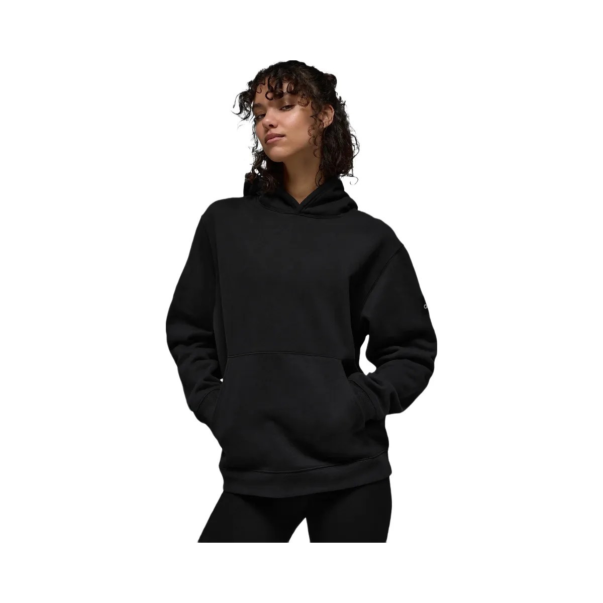 Alo Women's Renown Heavy Weight Hoodie - Black - HypeFly India View 1