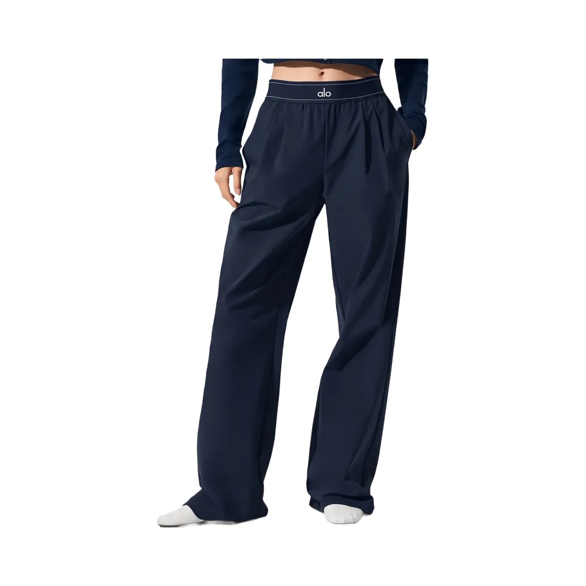 Alo Women's Suit Up Trouser (Long) - Navy - HypeFly India View 2