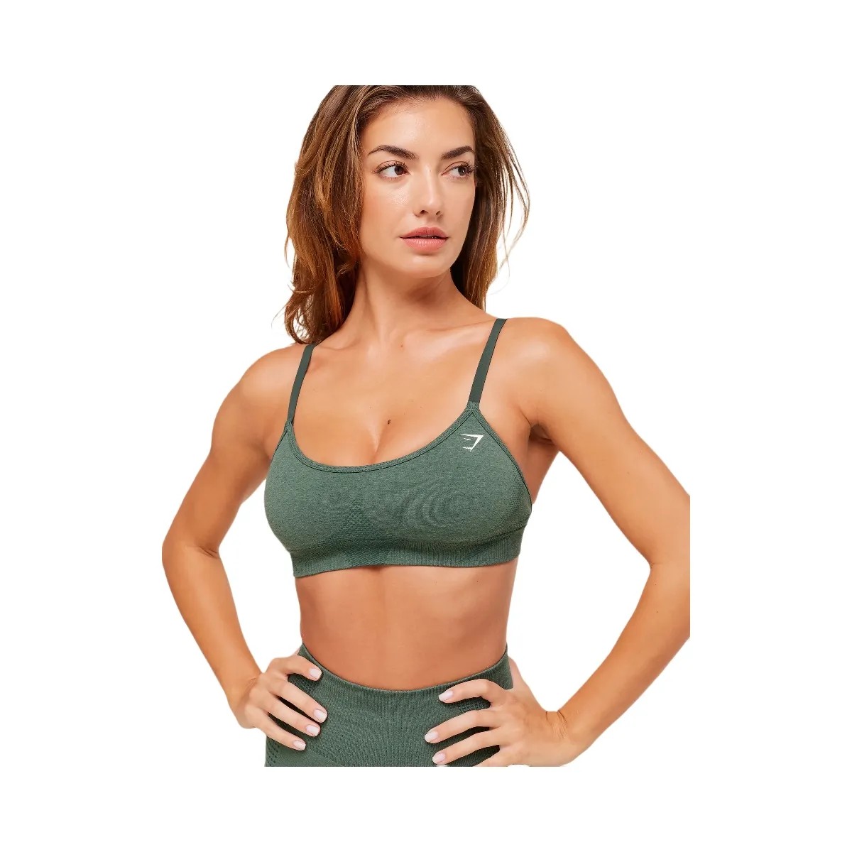 Gymshark Vital Sports Bra - Obsidian Green Marl - HypeFly India View 6