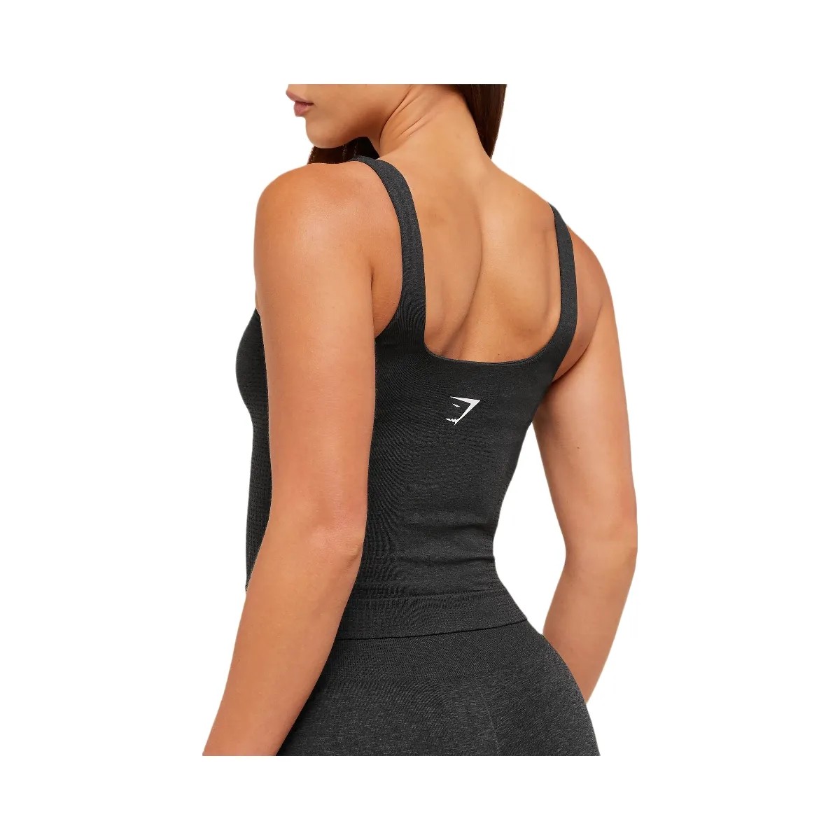 Gymshark Vital Tank With Shelf - Black Marl - HypeFly India View 6