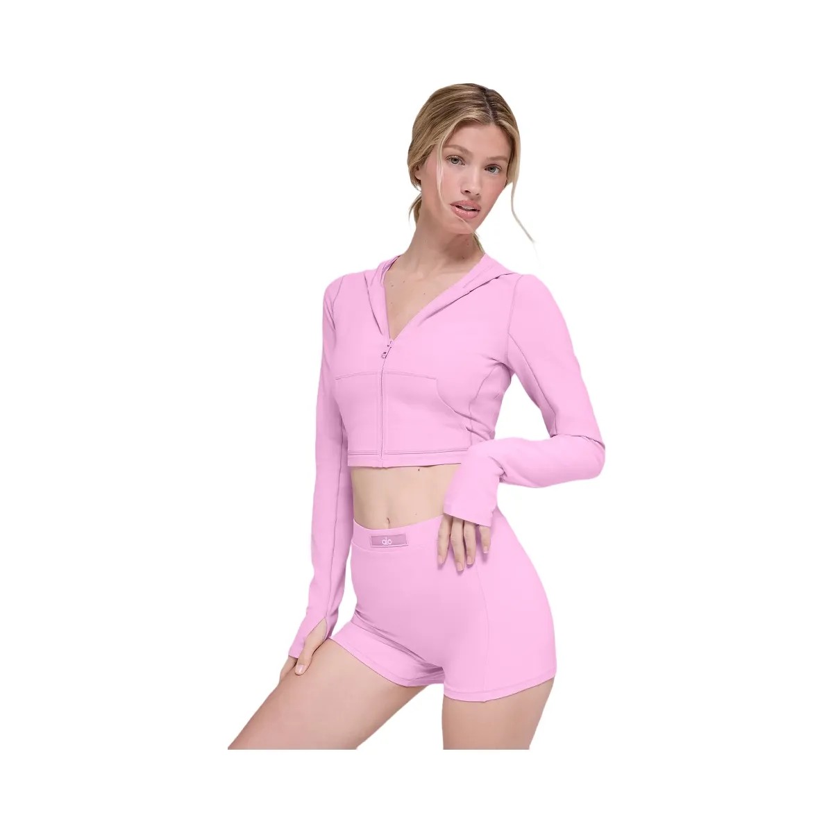 Alo Women's soft Sincere Fitted Jacket - Candy Heart Pink - HypeFly India View 1