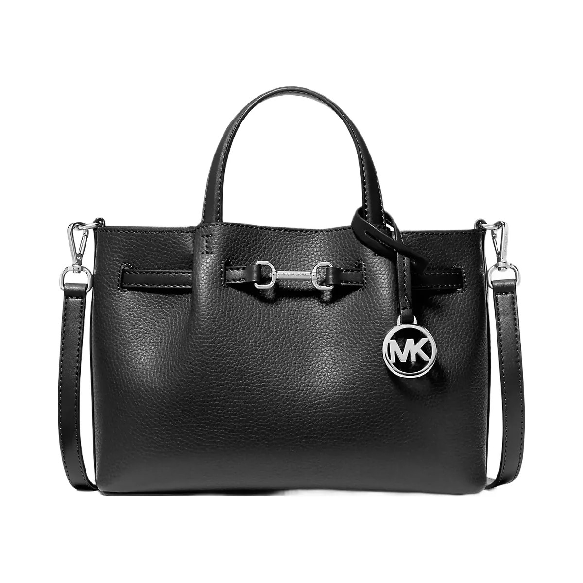 Michael Kors Carson Small Pebbled Leather Satchel Black - HypeFly India View 1