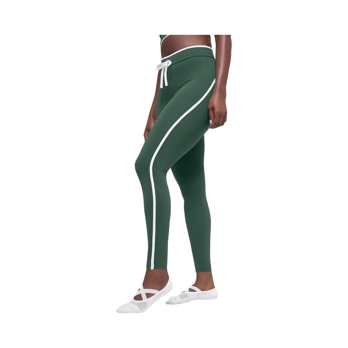 Alo Women's Airbrush High-Waist Race Pace 7/8 Legging - Clover Green/White - HypeFly India View 1