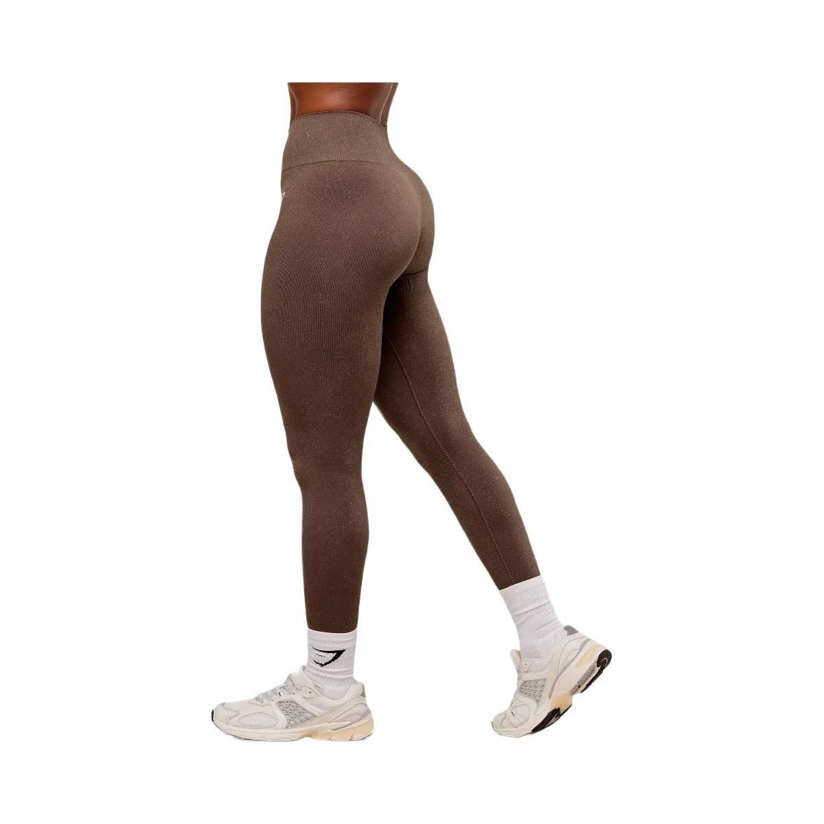 Gymshark Adapt Fleck Seamless Leggings - Soft Brown/Chestnut Pink - HypeFly India View 3