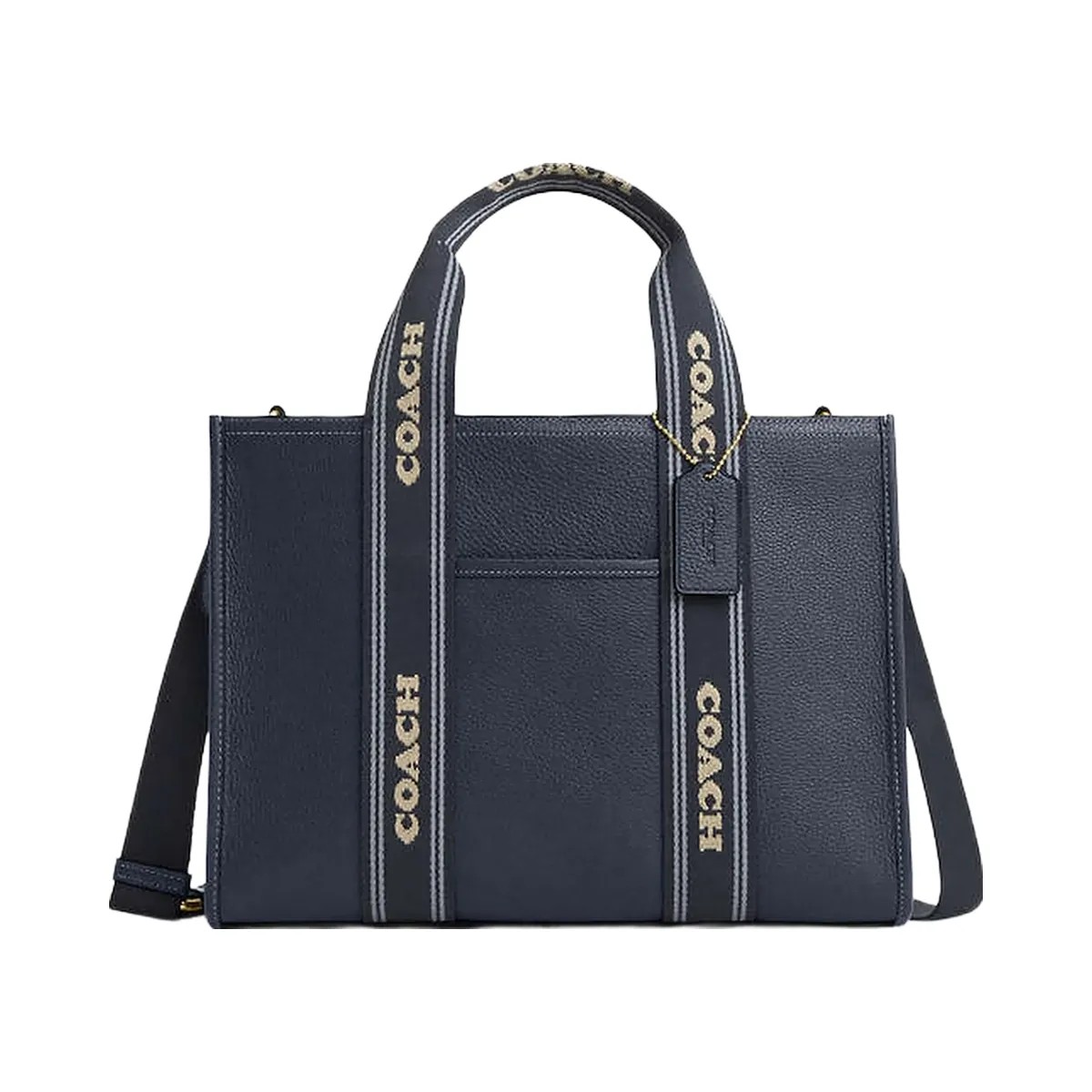 Coach Smith Tote Bag Pebbled Leather-Gold-Denim Multi - HypeFly India View 1