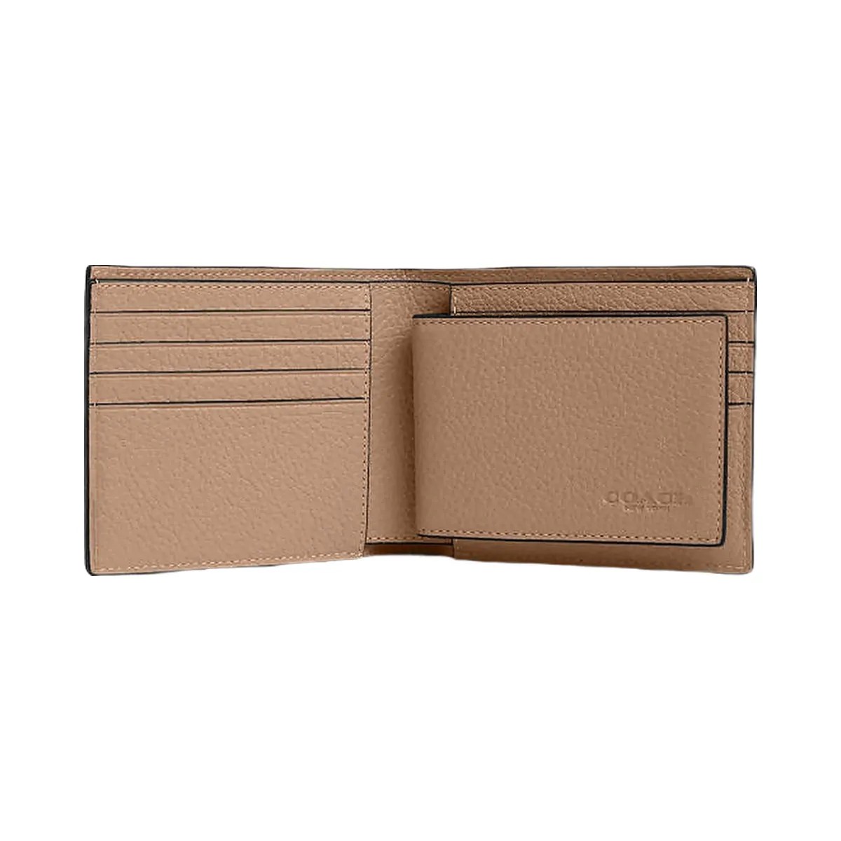 Coach 3 In 1 Wallet Pebbled Leather-Taupe - HypeFly India View 3