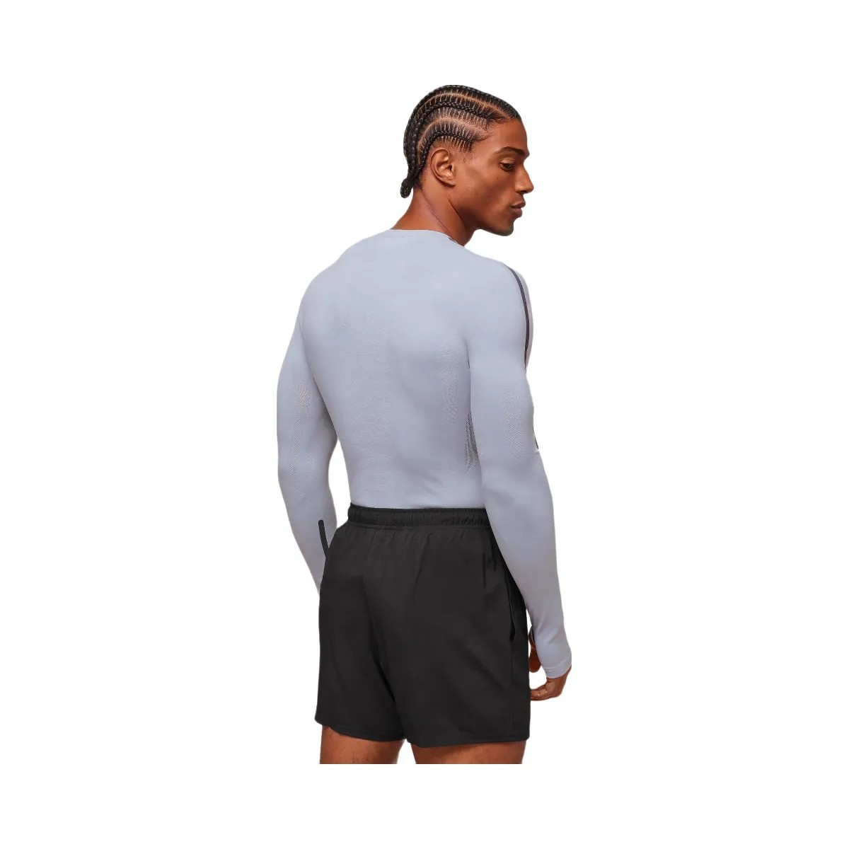 Gymshark everywear Warp Knit LS T-Shirt - Pale Blue - HypeFly India View 2