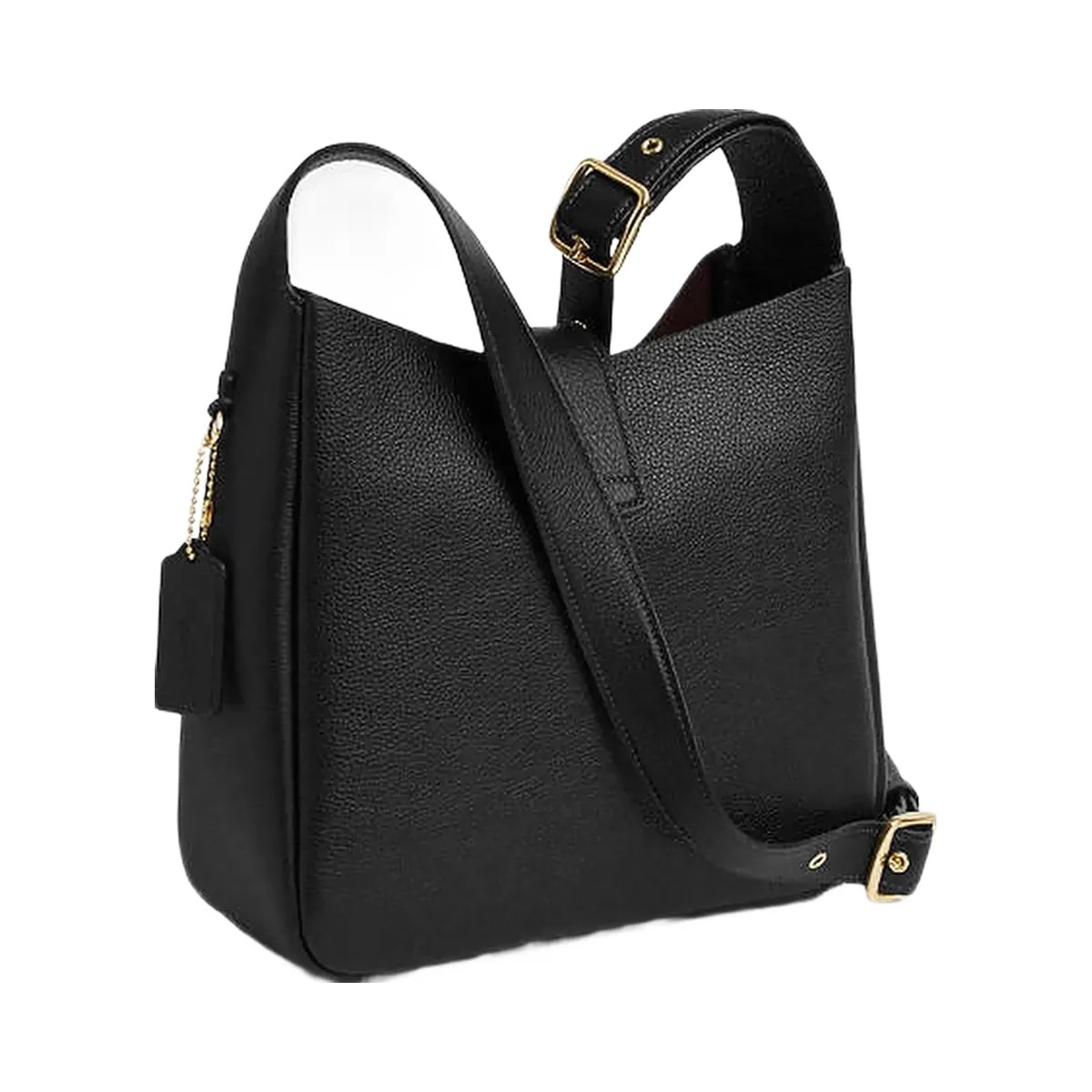 Coach Hadley Convertible Crossbody Bag Pebbled Leather-Gold-Black - HypeFly India View 3