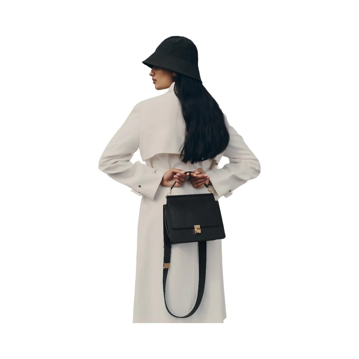 Polene Numero Sept Textured Black - HypeFly India View 3