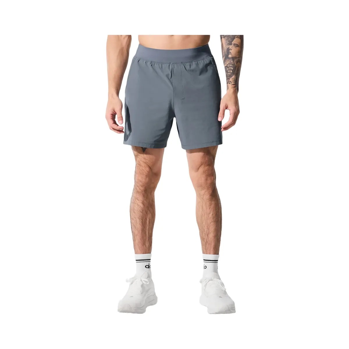 Alo Men's 5" Repetition Short - Steel Grey - HypeFly India View 1