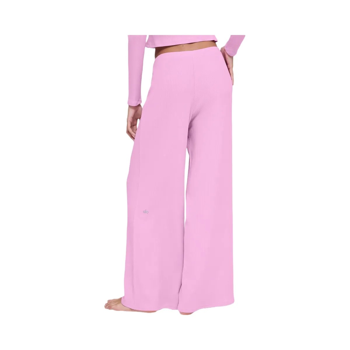 Alo Women's Mid-Rise Dreamlight Straight Pant - Candy Heart Pink - HypeFly India View 1