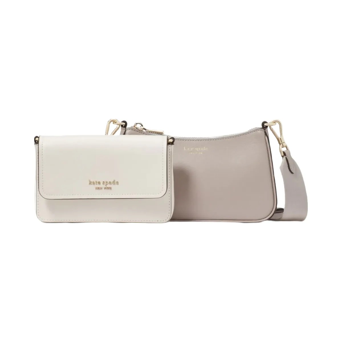 Kate Spade Double Up Colorblocked Crossbody Warm Taupe Multi - HypeFly India View 1