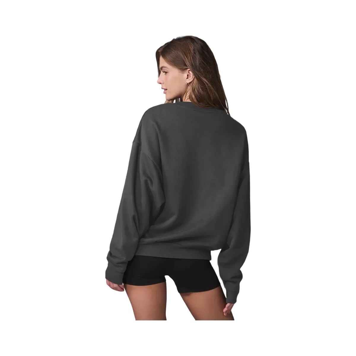 Alo Women's Accolade Crew Neck Pullover - Anthracite - HypeFly India View 3