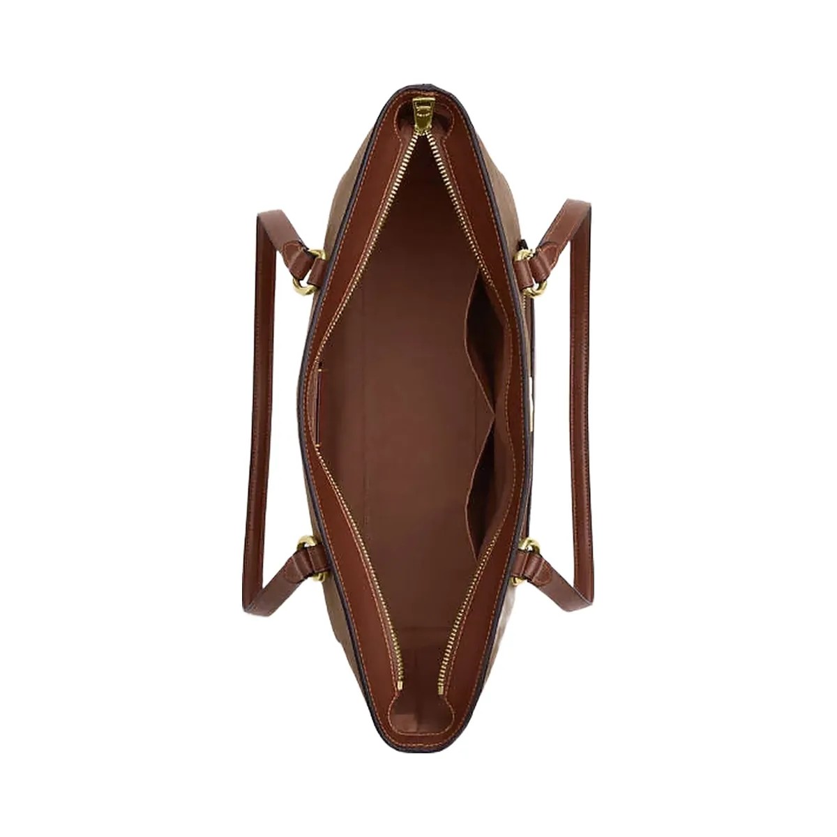 Coach Station Tote Bag In Signature Canvas Signature Canvas-Gold-Tan-Brown - HypeFly India View 4