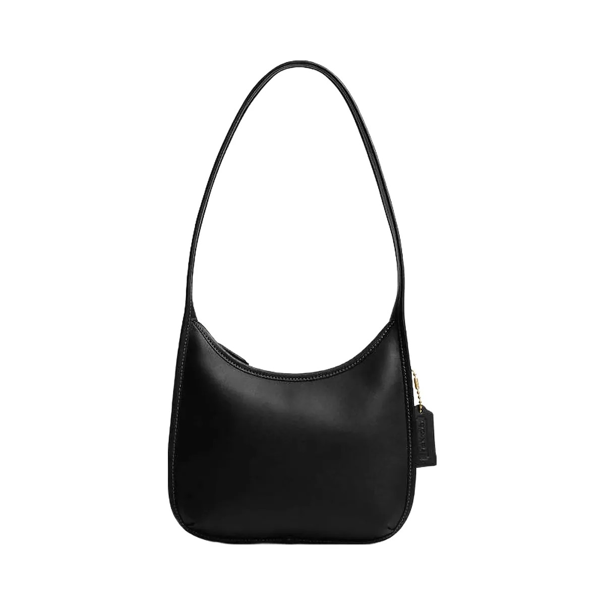 Coach Curve Zip Bag Patent Leather-Brass-Black - HypeFly India View 1