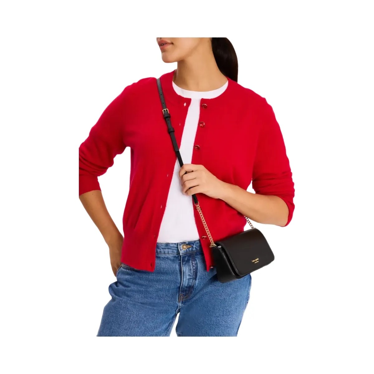 Kate Spade Devin Flap Chain Wallet Black - HypeFly India View 2