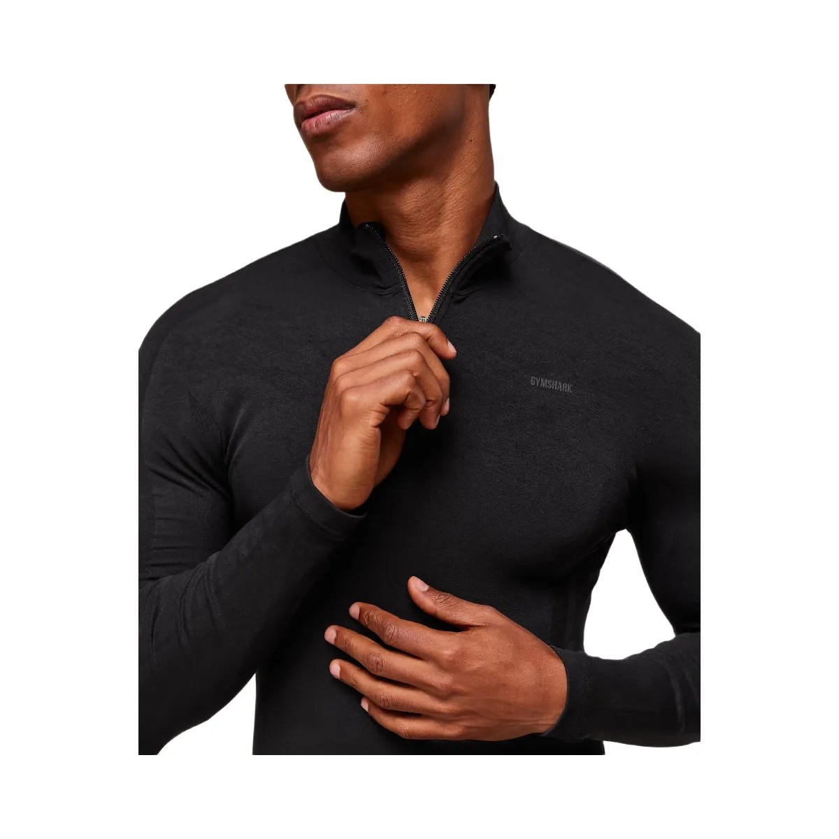 Gymshark everywear Warp Knit 1/4 Zip - Black - HypeFly India View 5