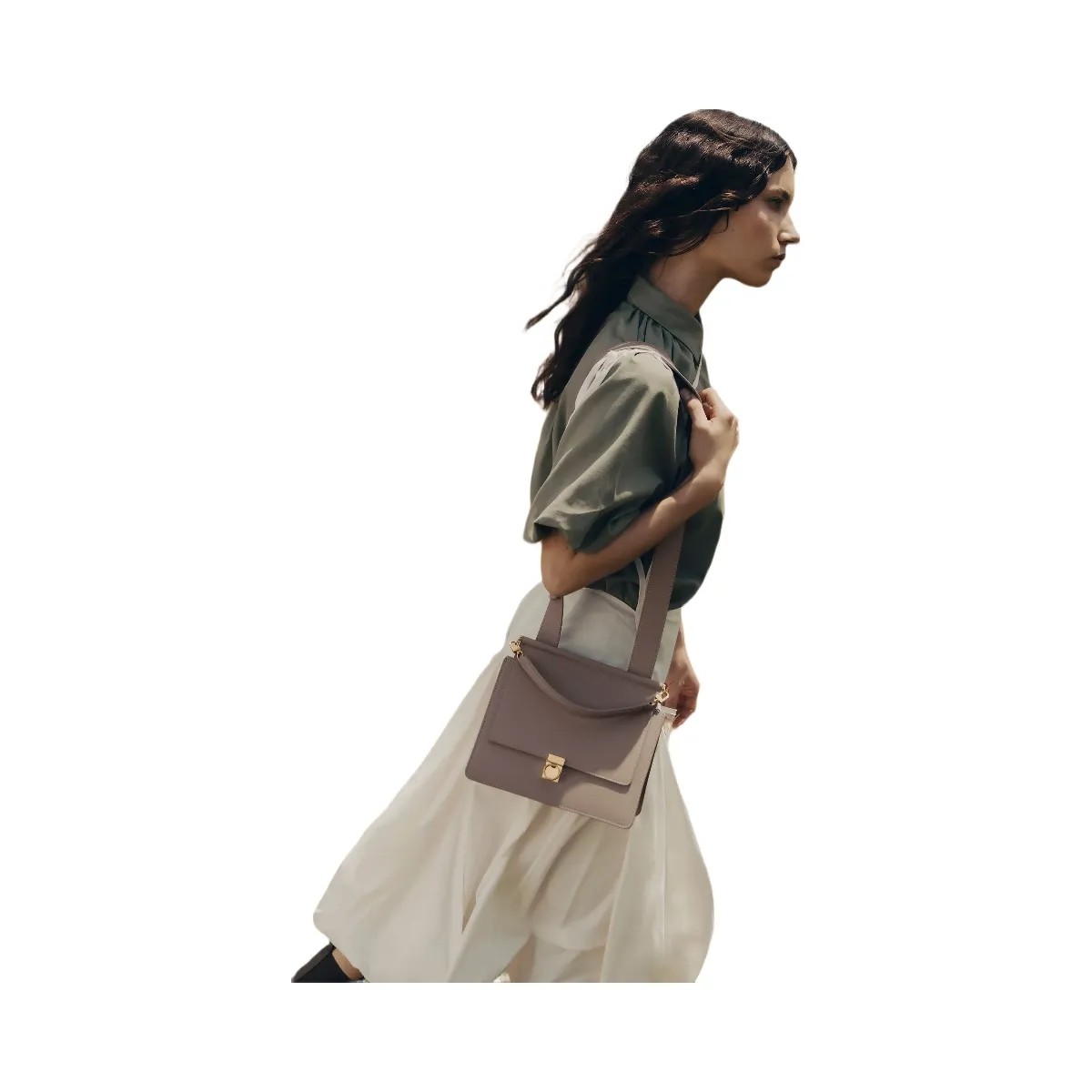 Polene Numero Sept Textured Taupe - HypeFly India View 4