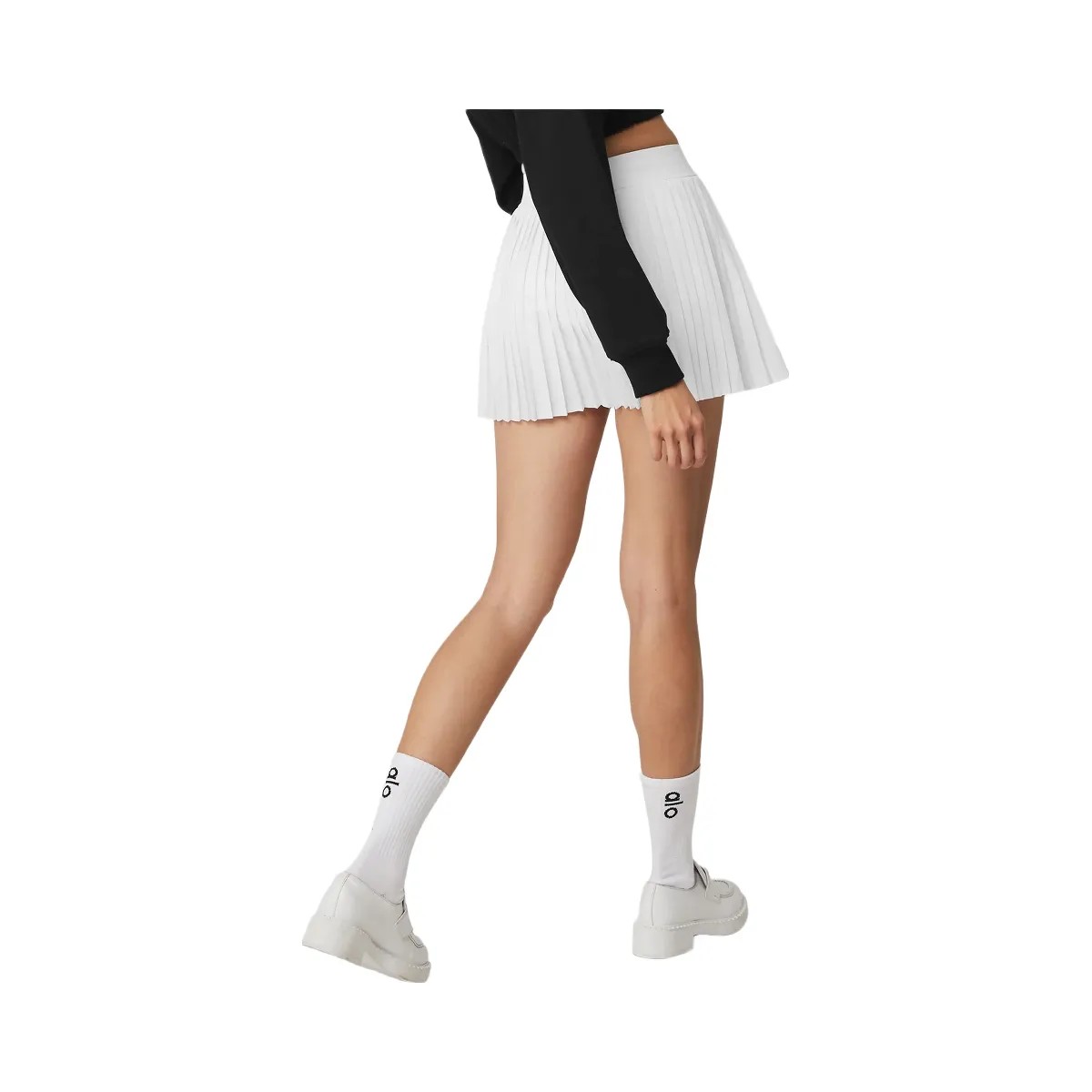 Alo Women's Aces Tennis Skirt - White - HypeFly India View 2