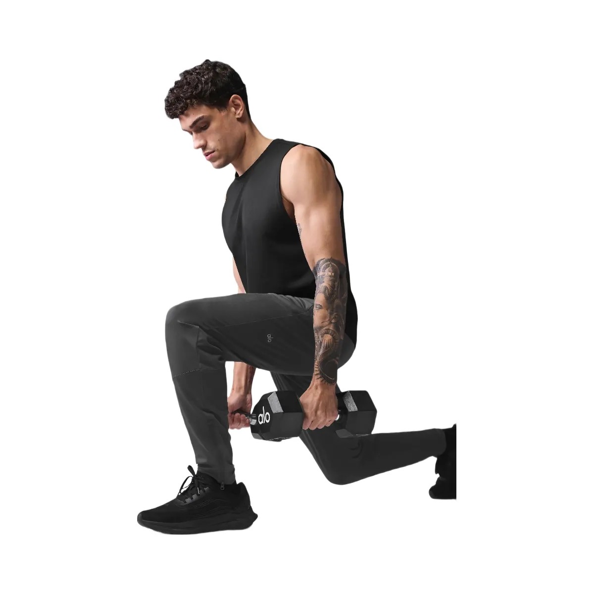 Alo Men's Conquer Muscle Tank - Black - HypeFly India View 5